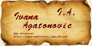 Ivana Agatonović vizit kartica